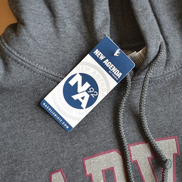 NWT Gildan Harvard Hoodie Sweatshirt Size S Gray Heavy Blend - Picture 3 of 5